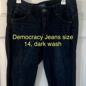 Democracy dark skinny jeans size 14